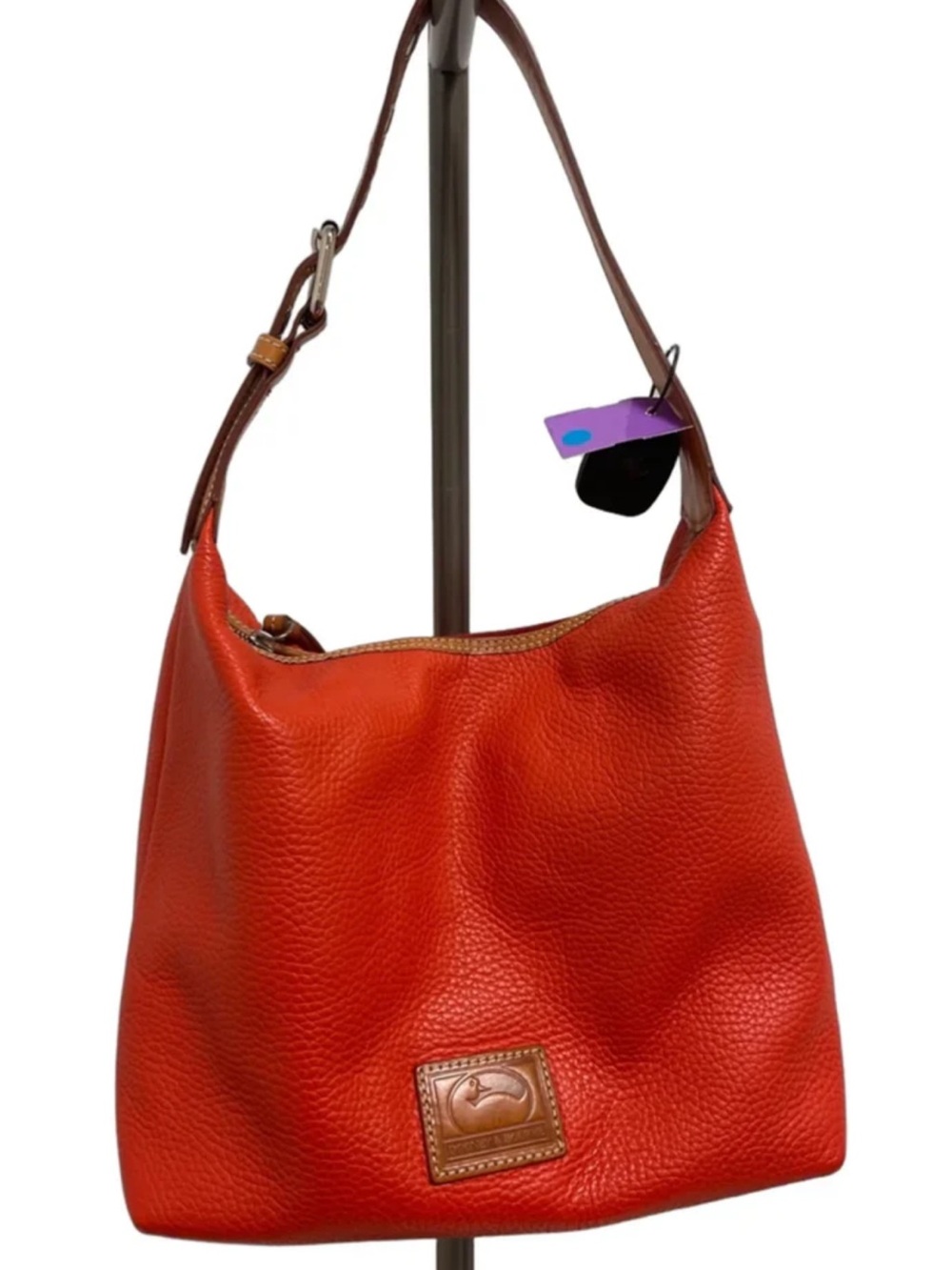 Dooney & Bourke Fire Orange Pebbled Leather  shoulder bag in Excellent condition